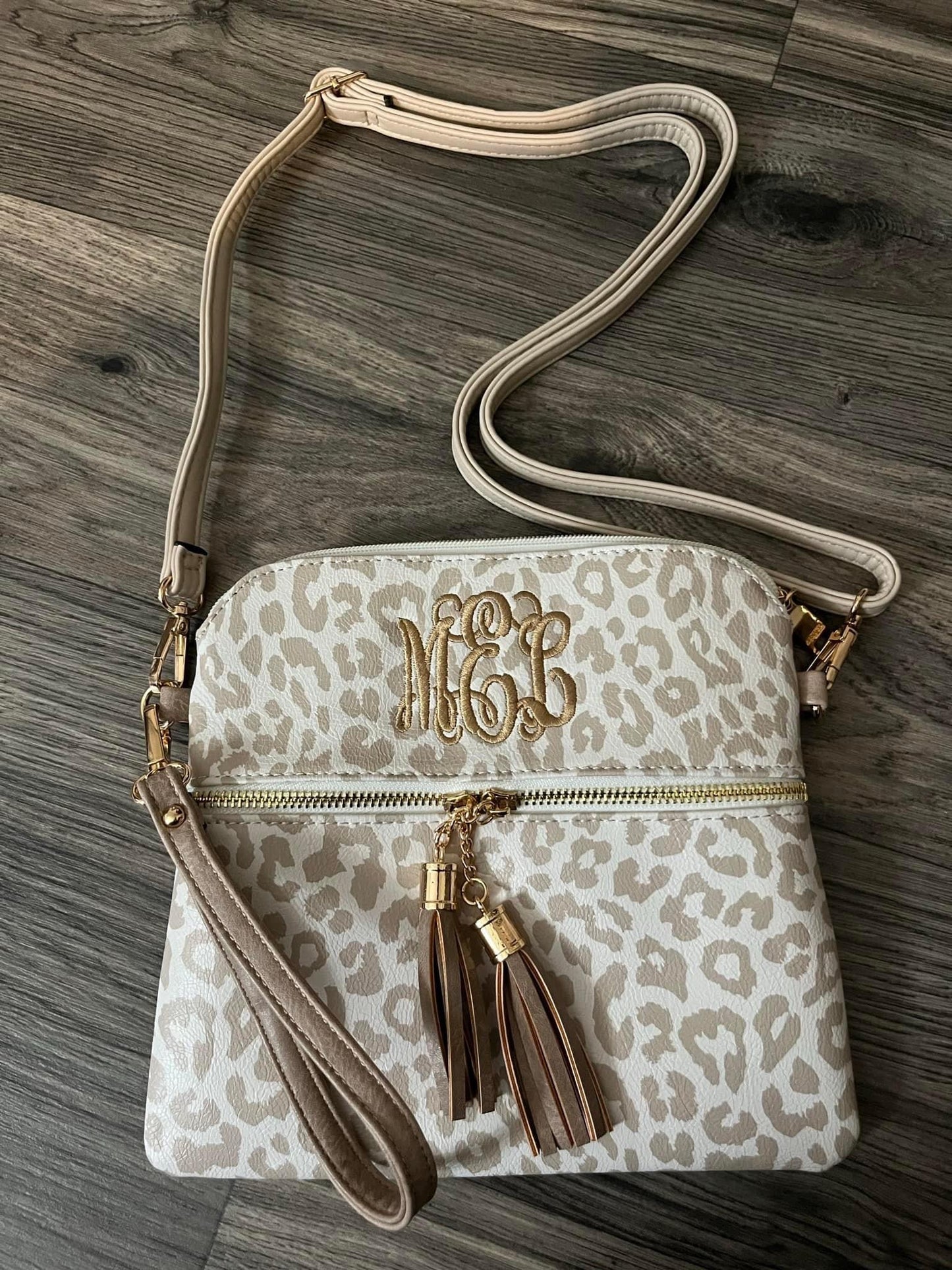 Leopard Monogram Crossbody